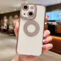 For iPhone 13 Electroplated Diamond TPU Phone Case(Rose Gold)