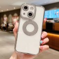 For iPhone 13 Electroplated Diamond TPU Phone Case(Silver)