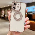 For iPhone  11 Electroplated Diamond TPU Phone Case(Rose Gold)