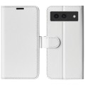 For Google Pixel 8a R64 Texture Horizontal Flip Leather Phone Case(White)