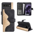 For Google Pixel 8a Stitching Horizontal Flip Leather Phone Case(Black)
