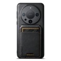 For Huawei Mate 60 Pro+ Suteni H02 Leather Wallet Stand Back Phone Case(Black)