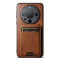 For Huawei Mate 60 Pro+ Suteni H02 Leather Wallet Stand Back Phone Case(Brown)