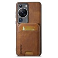 For Huawei P60 Pro Suteni H02 Leather Wallet Stand Back Phone Case(Brown)