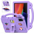 For TCL Tab 11 9466x3 Handle Kickstand Children EVA Shockproof Tablet Case(Light Purple)