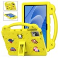 For DOOGEE T30 Pro 11 2023 Handle Kickstand Children EVA Shockproof Tablet Case(Yellow)