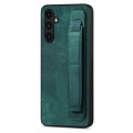 For Samsung Galaxy A13 5G Retro Wristband Holder Leather Back Phone Case(Green)