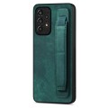 For Samsung Galaxy A23 Retro Wristband Holder Leather Back Phone Case(Green)