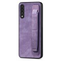 For Samsung Galaxy A53 5G Retro Wristband Holder Leather Back Phone Case(Purple)