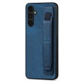 For Samsung Galaxy A54 5G Retro Wristband Holder Leather Back Phone Case(Blue)