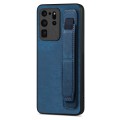 For Samsung Galaxy S20 Ultra 5G Retro Wristband Holder Leather Back Phone Case(Blue)