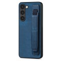 For Samsung Galaxy S23+ 5G Retro Wristband Holder Leather Back Phone Case(Blue)