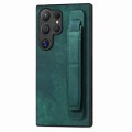 For Samsung Galaxy S24 Ultra 5G Retro Wristband Holder Leather Back Phone Case(Green)