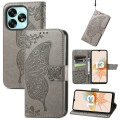 For UMIDIGI G5 / G5A Butterfly Love Flower Embossed Leather Phone Case(Gray)