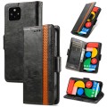 For Google Pixel 5 XL CaseNeo Splicing Dual Magnetic Buckle Leather Phone Case(Black)