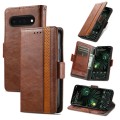 For Google Pixel 6 Pro CaseNeo Splicing Dual Magnetic Buckle Leather Phone Case(Brown)