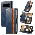 For Google Pixel 6a CaseNeo Splicing Dual Magnetic Buckle Leather Phone Case(Blue)