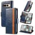 For Google Pixel 7 CaseNeo Splicing Dual Magnetic Buckle Leather Phone Case(Blue)