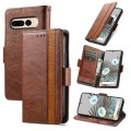 For Google Pixel 7 Pro CaseNeo Splicing Dual Magnetic Buckle Leather Phone Case(Brown)