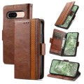 For Google Pixel 8a CaseNeo Splicing Dual Magnetic Buckle Leather Phone Case(Brown)