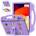 For  Lenovo Tab  P12 Handle Kickstand Children EVA Shockproof Tablet Case(Light Purple)