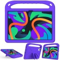 For Lenovo Tab  P12 / Xiaoxin Pad Pro 12.7 Handle EVA Shockproof Tablet Case with Holder(Purple)