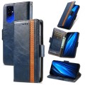 For Tecno Pova 4 4G CaseNeo Splicing Dual Magnetic Buckle Leather Phone Case(Blue)