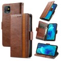 For Tecno Pop 5 CaseNeo Splicing Dual Magnetic Buckle Leather Phone Case(Brown)