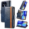For Tecno Spark 10 CaseNeo Splicing Dual Magnetic Buckle Leather Phone Case(Blue)