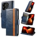For Tecno Pova 5 4G CaseNeo Splicing Dual Magnetic Buckle Leather Phone Case(Blue)