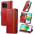For Tecno Spark 20C / GO 2024 CaseNeo Splicing Dual Magnetic Buckle Leather Phone Case(Red)