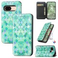 For Google Pixel 8a CaseNeo Colorful Magnetic Leather Phone Case(Emerald)