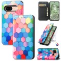 For Google Pixel 6a CaseNeo Colorful Magnetic Leather Phone Case(Colorful Cube)