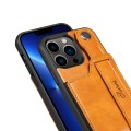 For iPhone 15 Pro SUTENI H12 Wrist Strap Leather Back Phone Case with Card Slot(Blue)