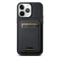 For iPhone 11 Pro Suteni H02 Litchi Leather Card Wallet Stand Back Phone Case(Black)