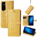 For Tecno Pova Neo 2 Cat and Dog Embossed Leather Phone Case(Yellow)