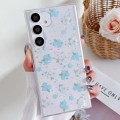 For Samsung Galaxy S23 FE 5G Spring Garden Epoxy TPU Phone Case(F06 Blue and White Flowers)