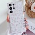 For Samsung Galaxy S22 Ultra 5G Spring Garden Epoxy TPU Phone Case(F05 Pink and White Flowers)