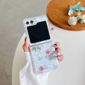 For Samsung Galaxy  Z Flip4 Spring Garden Epoxy TPU Phone Case(F04 French Flowers)