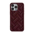 For iPhone 11 3D Weave TPU Phone Case(Wine red)