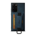 For Samsung Galaxy Note20 5G Suteni H13 Litchi Leather Wrist Strap Wallet Back Phone Case(Blue)