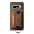 For Google Pixel 8 Suteni H13 Litchi Leather Wrist Strap Wallet Back Phone Case(Brown)