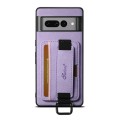For Google Pixel 7 Pro Suteni H13 Litchi Leather Wrist Strap Wallet Back Phone Case(Purple)