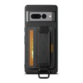 For Google Pixel 7 Suteni H13 Litchi Leather Wrist Strap Wallet Back Phone Case(Black)