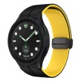 For Samsung Galaxy watch 5 Pro Golf Edition Two Color Magnetic Folding Buckle Silicone Watch Band(Bl