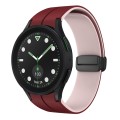 For Samsung Galaxy watch 5 Pro Golf Edition Two Color Magnetic Folding Buckle Silicone Watch Band(Wi