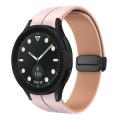For Samsung Galaxy watch 5 Pro Golf Edition Two Color Magnetic Folding Buckle Silicone Watch Band(Pi