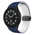 For Samsung Galaxy watch 5 Pro Golf Edition Two Color Magnetic Folding Buckle Silicone Watch Band(Mi