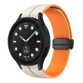 For Samsung Galaxy watch 5 Pro Golf Edition Two Color Magnetic Folding Buckle Silicone Watch Band(St