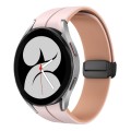 For Samsung Galaxy Watch 4 40mm Two Color Magnetic Folding Buckle Silicone Watch Band(Pink+Rose Ash)